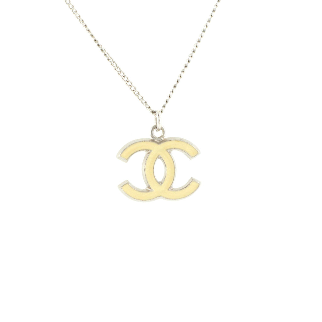 CC Pendant Necklace Metal with Enamel