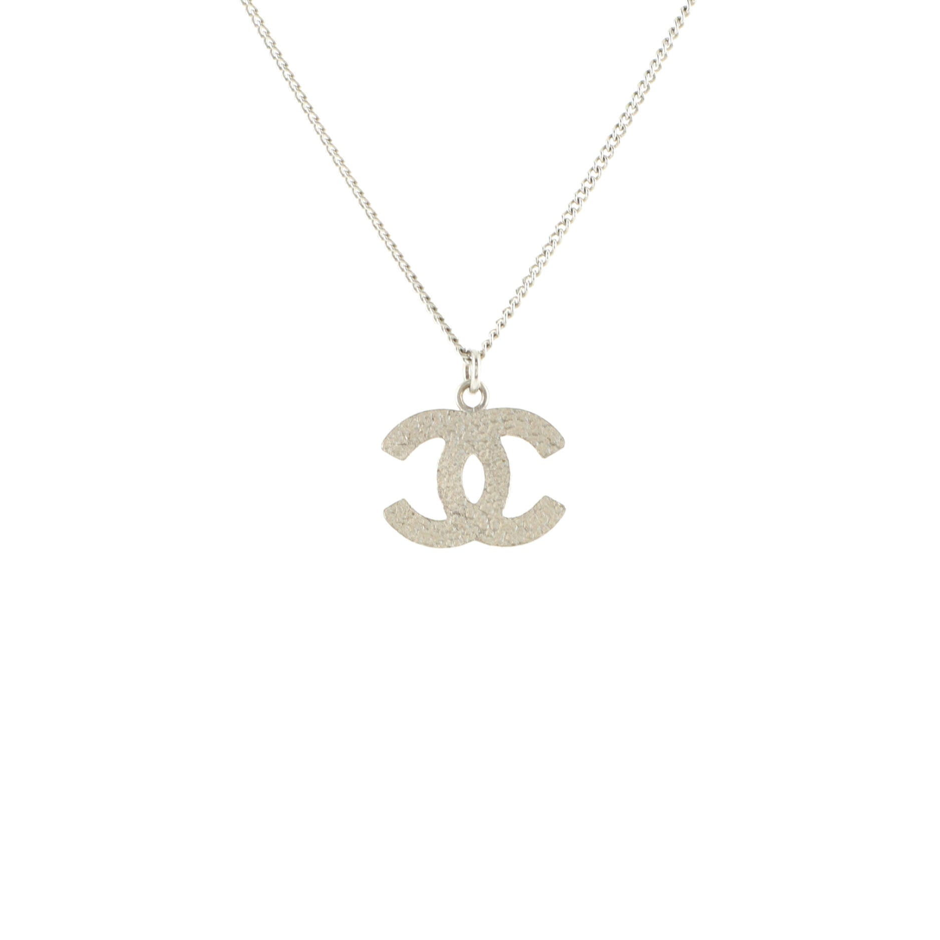 CC Pendant Necklace Metal with Enamel