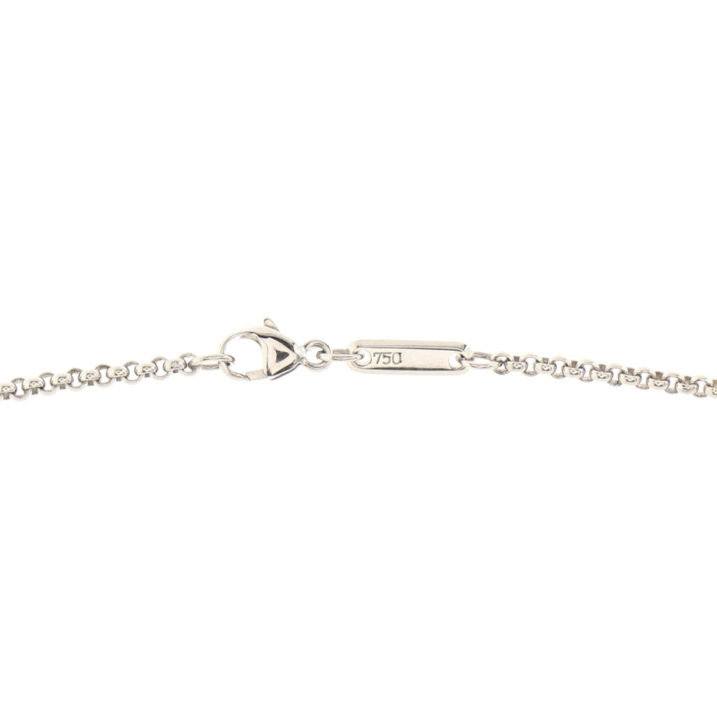 Happy Diamonds 1 Diamond Square Pendant Necklace 18K White Gold Floating Diamond