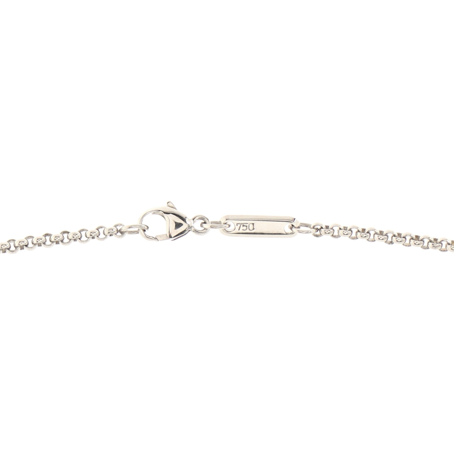 Happy Diamonds 1 Diamond Square Pendant Necklace 18K White Gold Floating Diamond