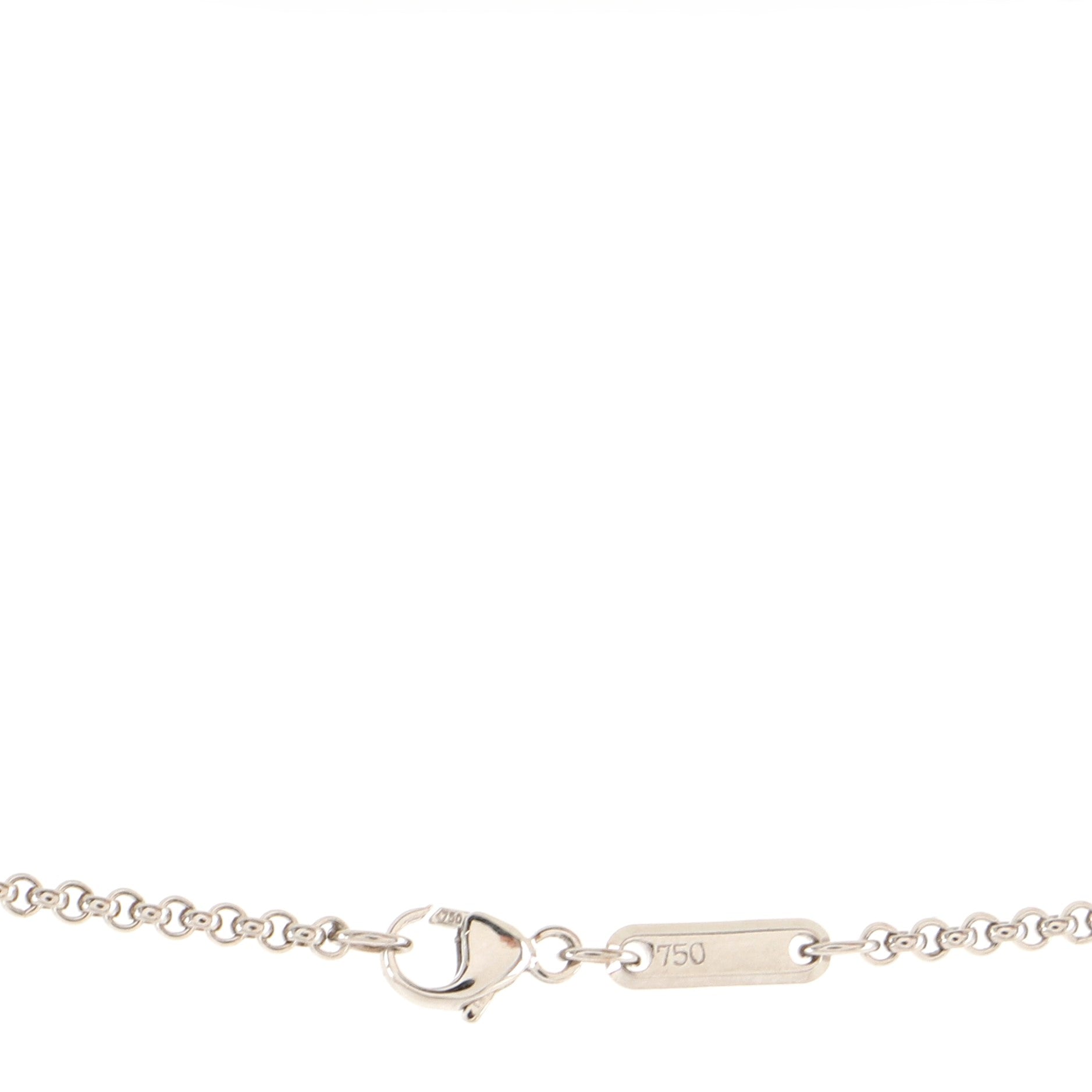 Happy Diamonds 1 Diamond Square Pendant Necklace 18K White Gold Diamonds