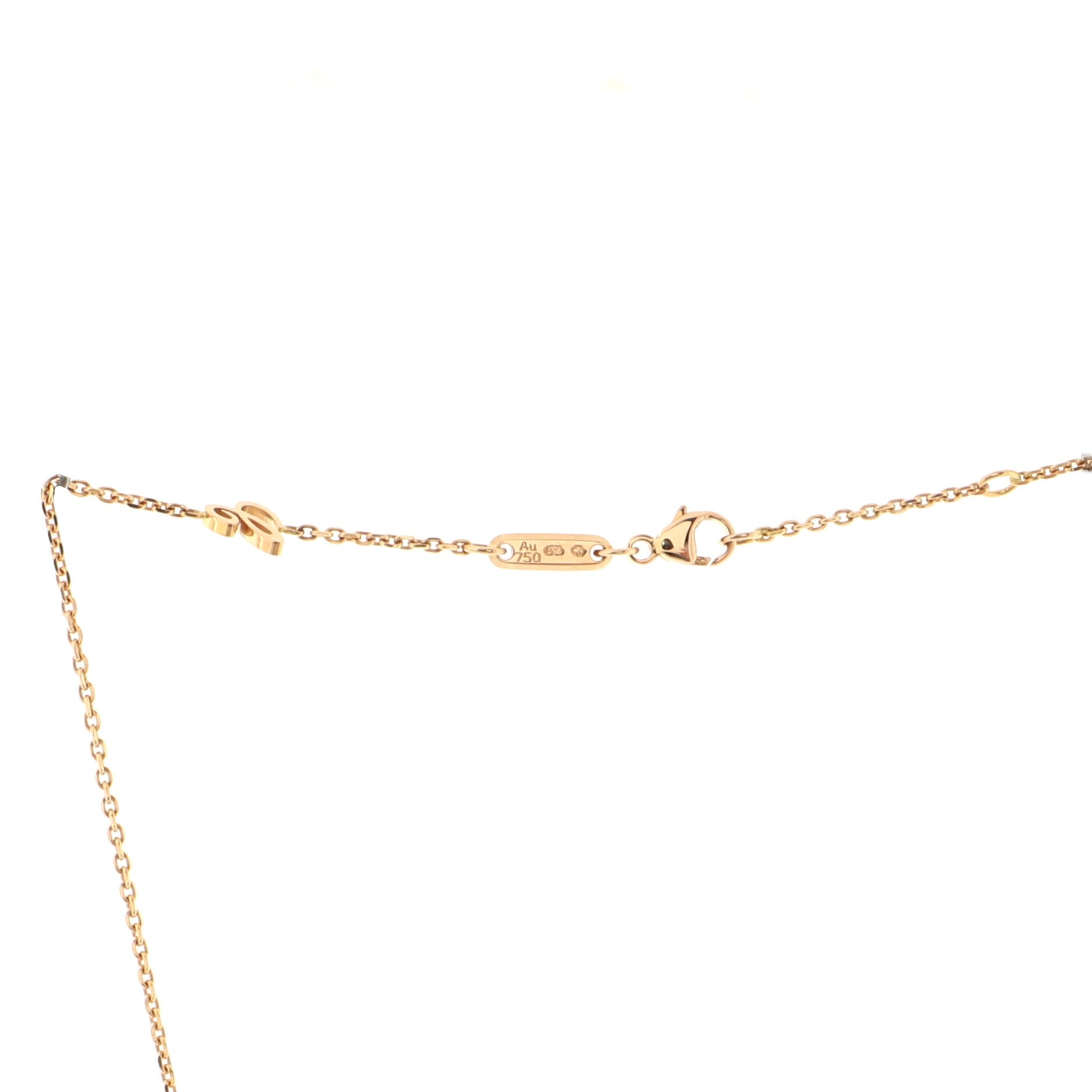 Happy Diamonds 3 Diamond Round Pendant Necklace 18K Rose Gold with Floating Diamonds