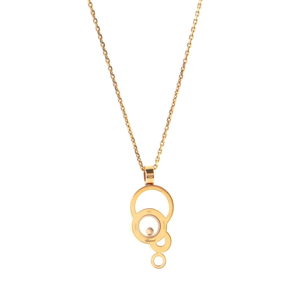 Happy Dreams 1 Diamond Round Pendant Necklace 18K Rose Gold with Diamonds