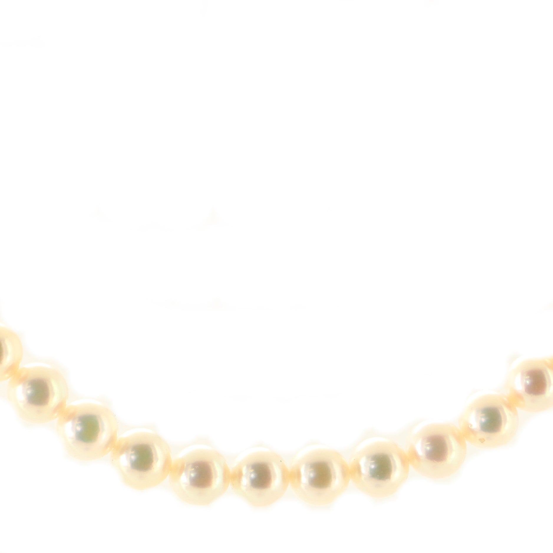 Single Strand Necklace Pearls with Sterling Silver 6mm