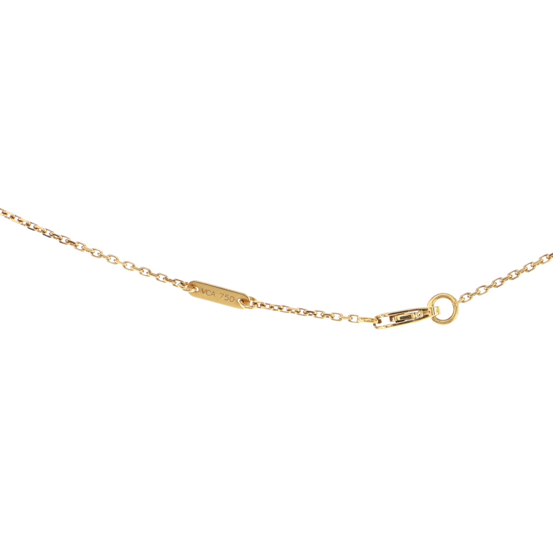 Sweet Alhambra Pendant Necklace 18K Yellow Gold and Mother of Pearl