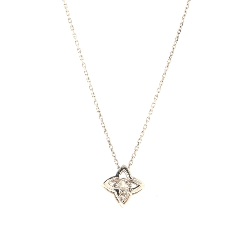 Les Ardentes pointed flower Necklace 18K White Gold and Diamonds