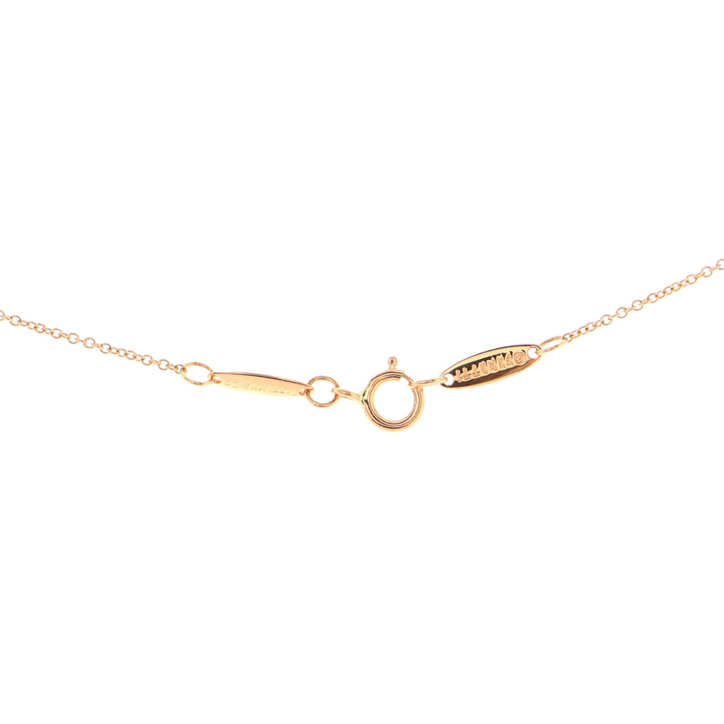 Elsa Peretti Open Heart Pendant Necklace 18K Rose Gold 7mm