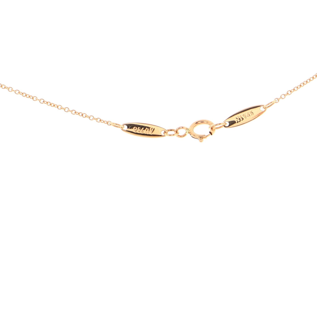 Elsa Peretti Open Heart Pendant Necklace 18K Rose Gold 7mm