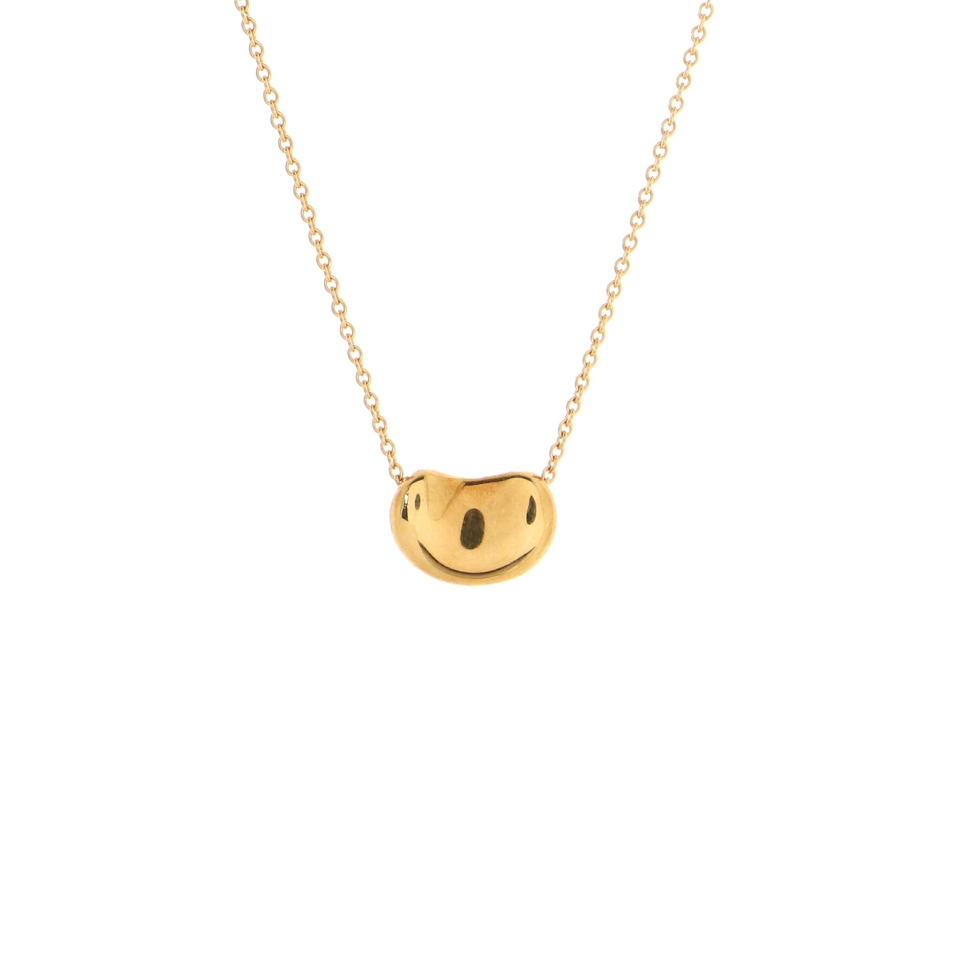 Elsa Peretti Bean Pendant Necklace 18K Yellow Gold 11mm