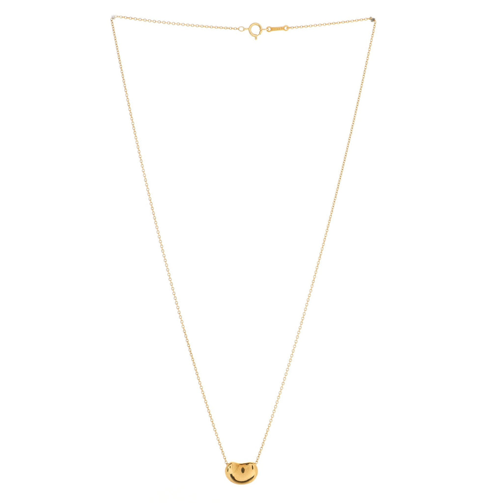 Elsa Peretti Bean Pendant Necklace 18K Yellow Gold 11mm