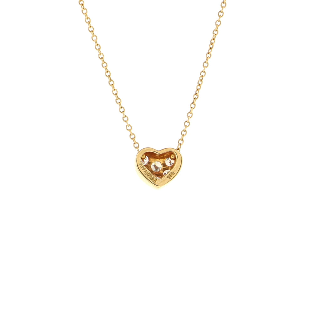 Heart Pendant Necklace 18K Yellow Gold with Diamonds
