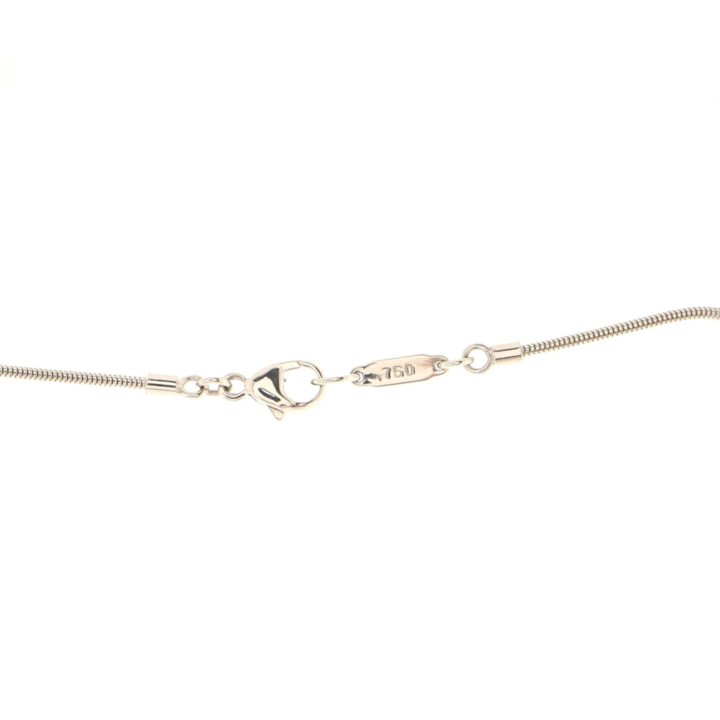 Atlas Bar Pendant Necklace 18K White Gold with Diamonds