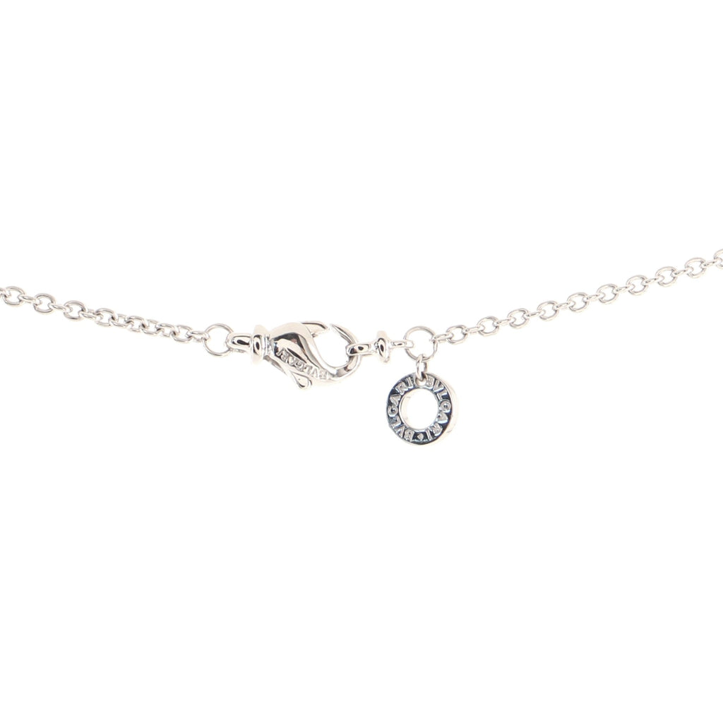 Doppio Cuore Heart Pendant Necklace 18K White Gold