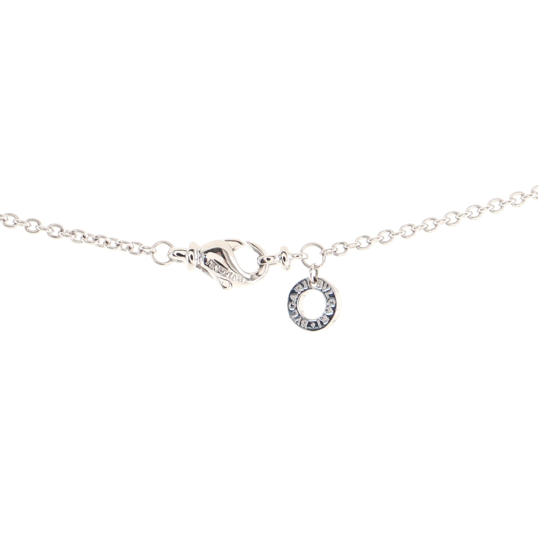 Doppio Cuore Heart Pendant Necklace 18K White Gold