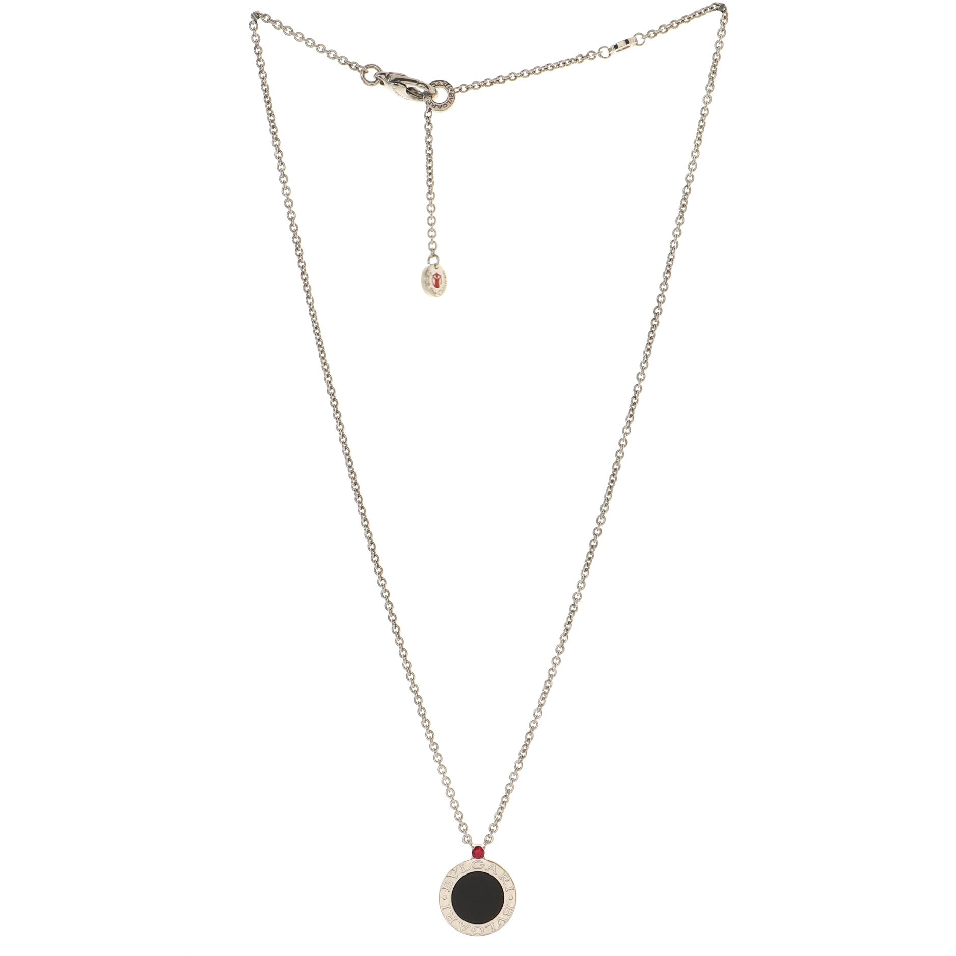 B.Zero1 Save the Children Pendant Necklace Sterling Silver with Onyx and Ruby