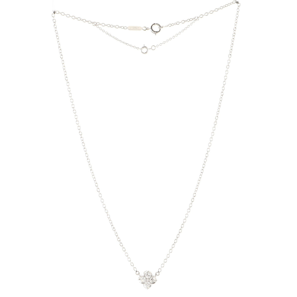 Hindu Pendant Necklace 18K White Gold with Diamonds