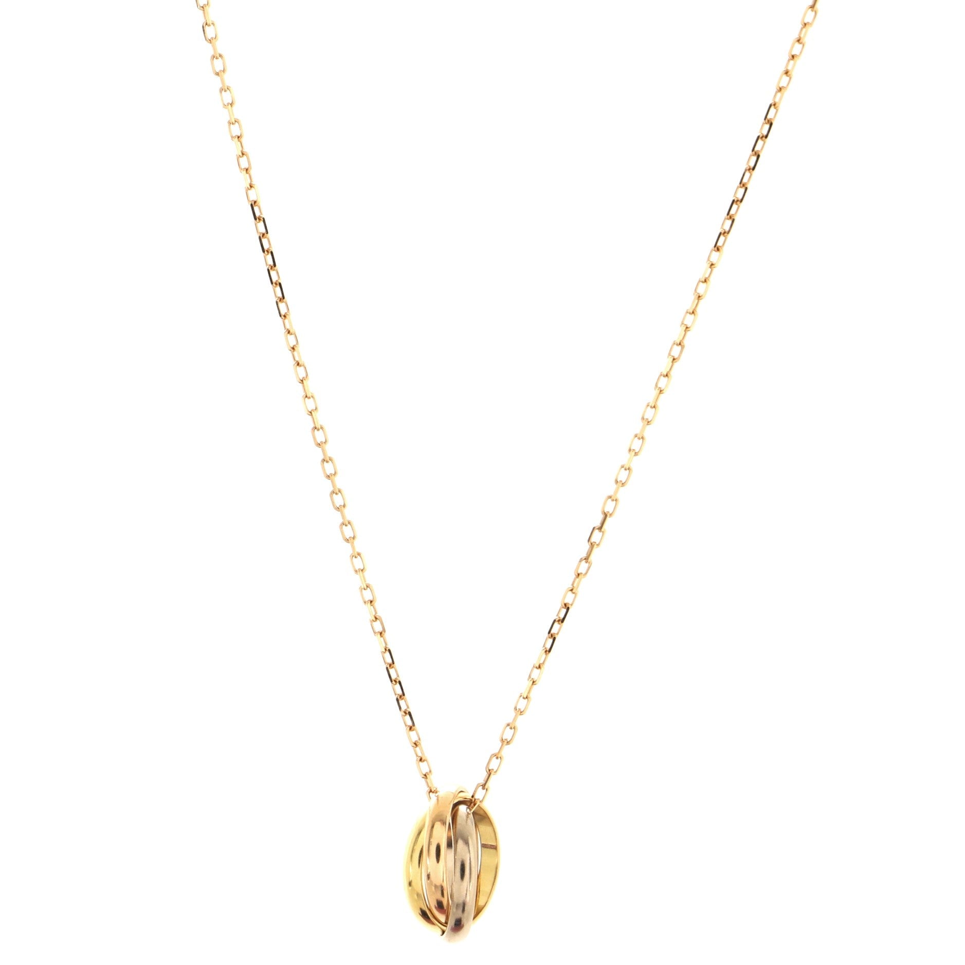 Trinity Pendant Necklace 18K Tricolor Gold
