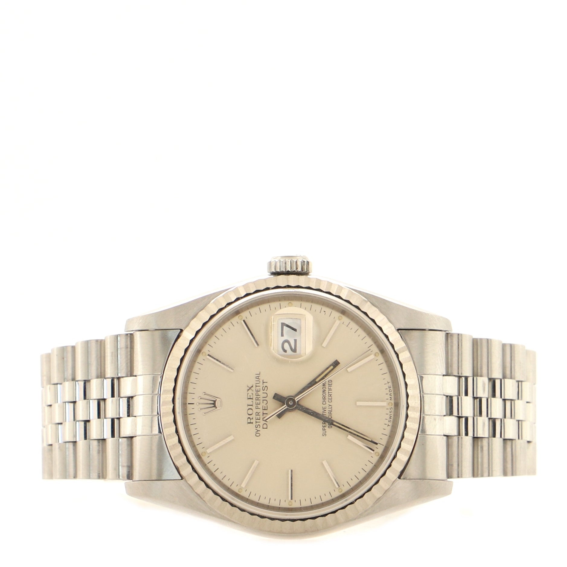 Oyster Perpetual Datejust Automatic Watch Stainless Steel and White Gold 36