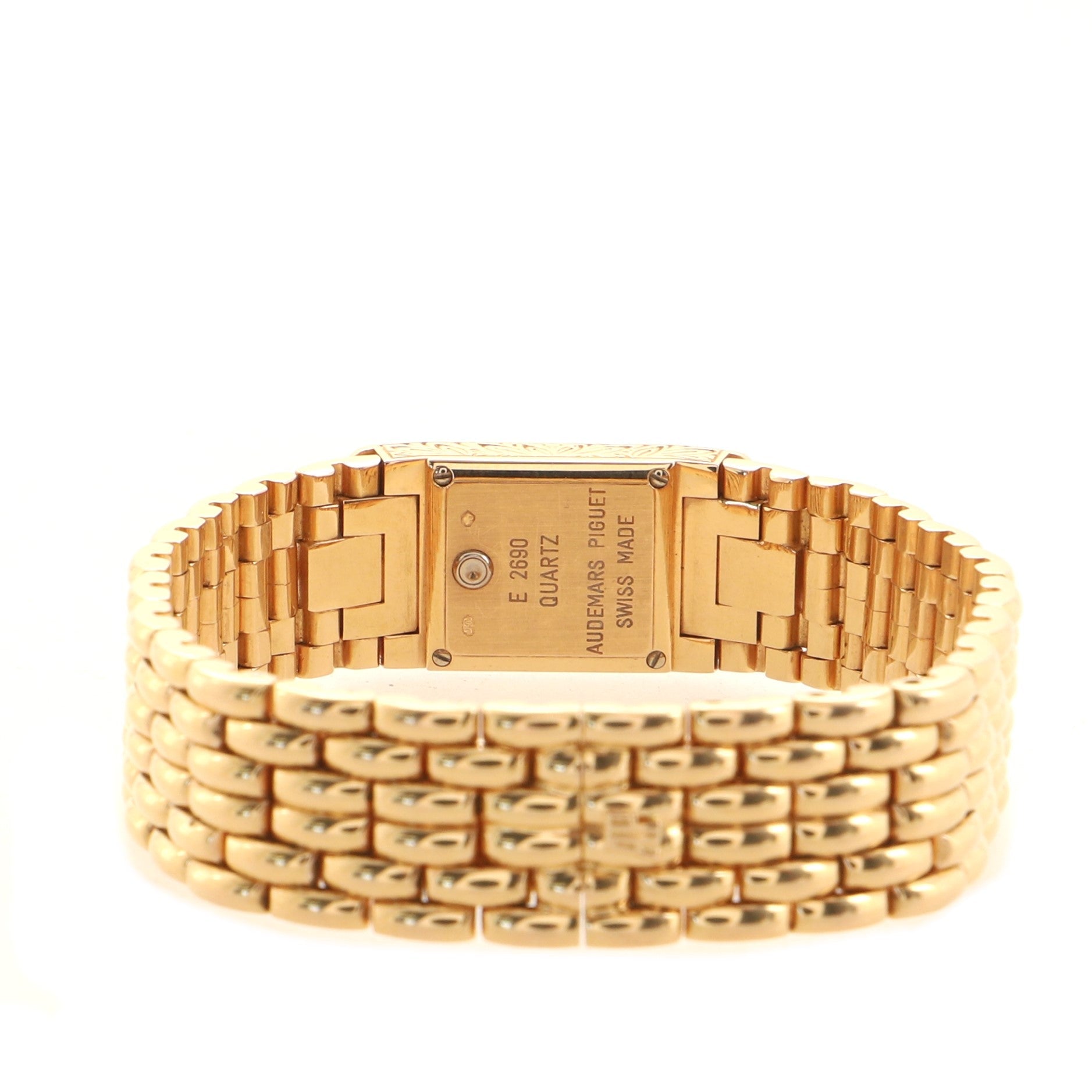 Charleston Quartz Watch Yellow Gold with Diamond Bezel 15
