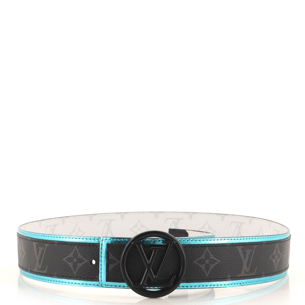 LV Circle Reversible Belt Monogram Eclipse and Monogram Antartica Wide 85