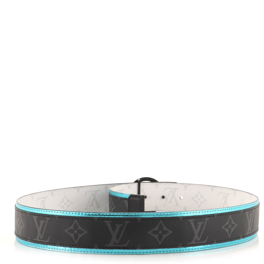LV Circle Reversible Belt Monogram Eclipse and Monogram Antartica Wide 85