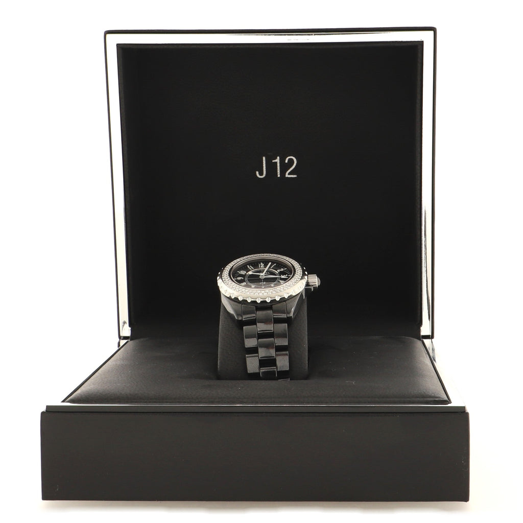J12 Quartz Watch Ceramic and Stainless Steel with Diamond Bezel and Markers 33