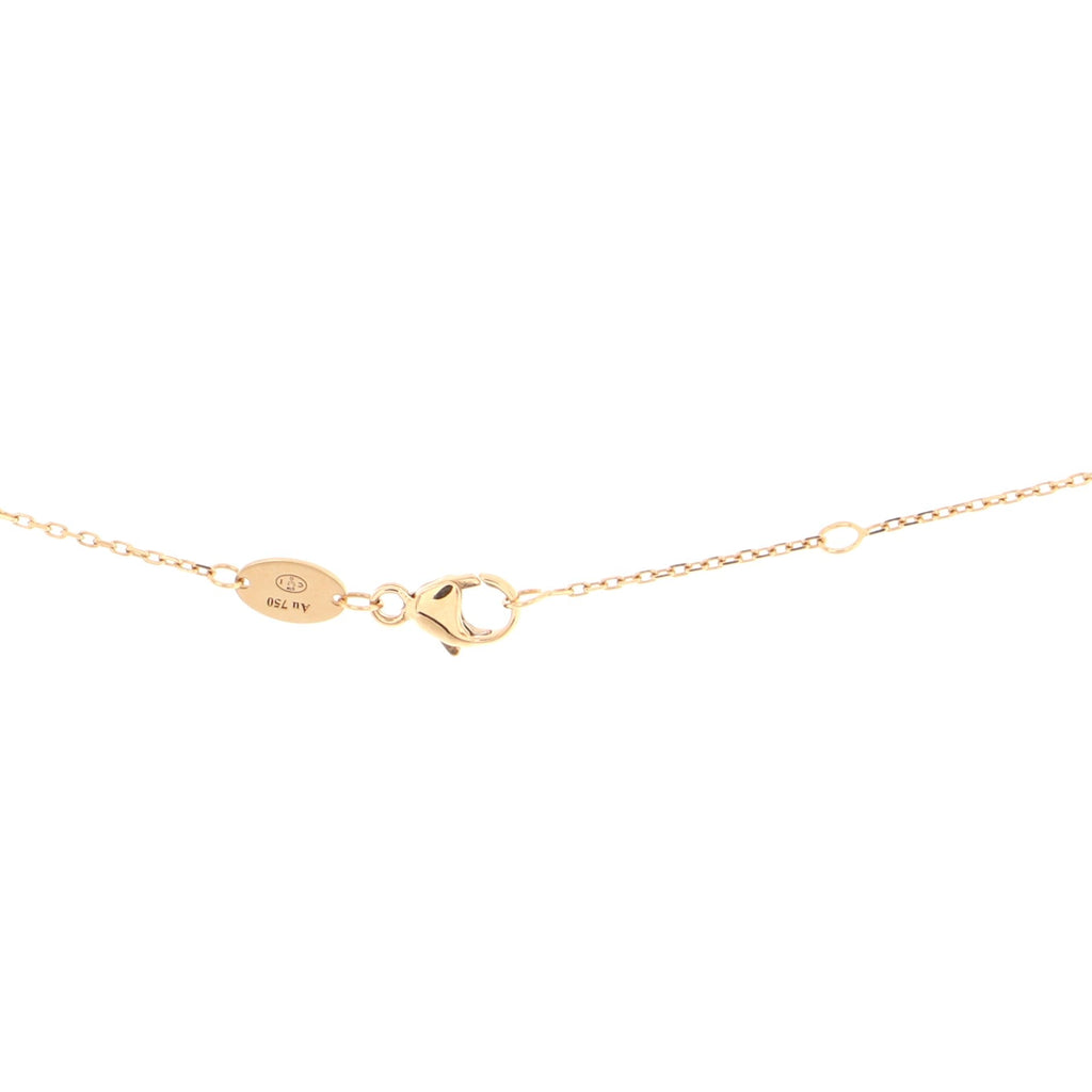 Jeux de Liens Pendant Necklace 18K Rose Gold with Pink Opal and Diamond
