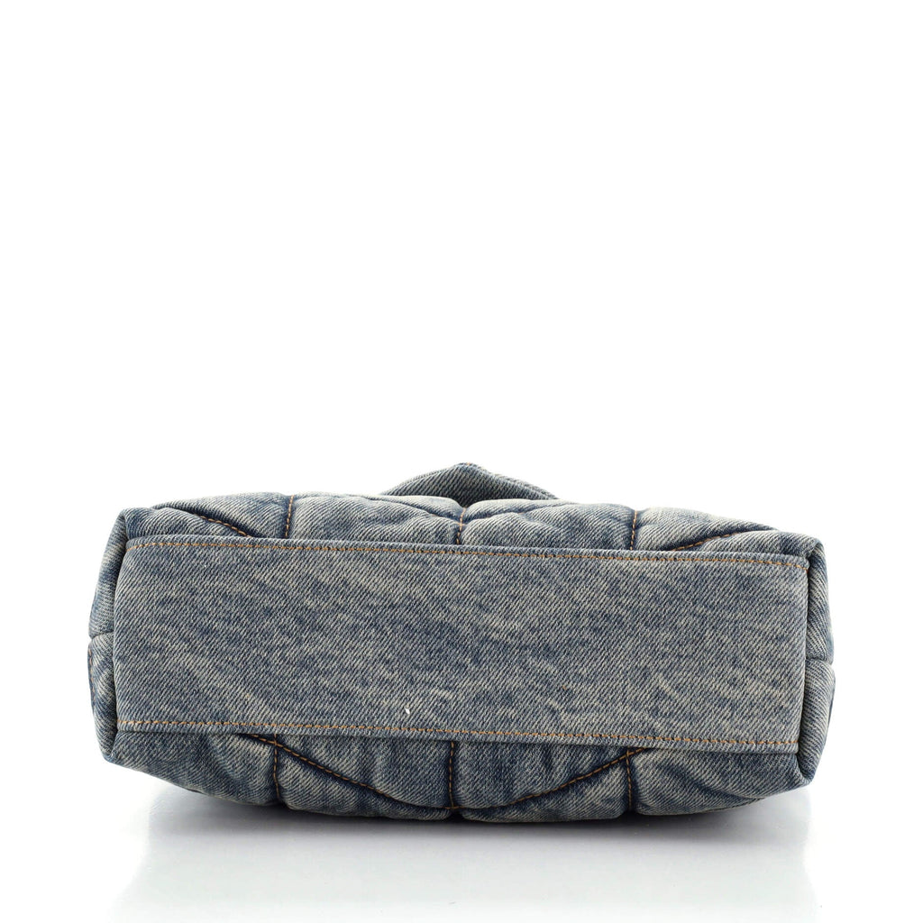 LouLou Puffer Shoulder Bag Quilted Vintage Denim Mini