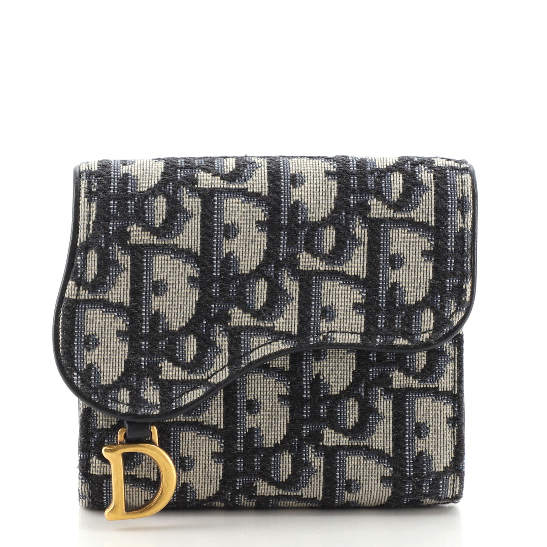 Saddle Flap Wallet Oblique Canvas Mini