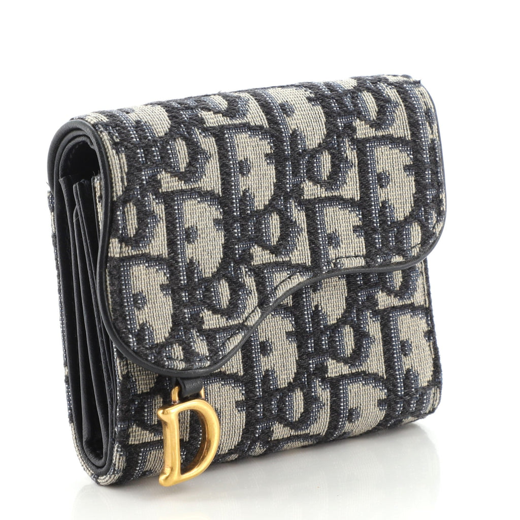 Saddle Flap Wallet Oblique Canvas Mini