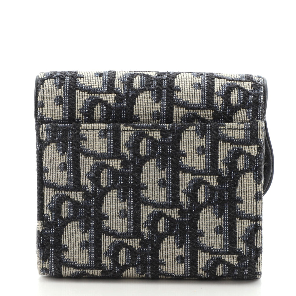 Saddle Flap Wallet Oblique Canvas Mini