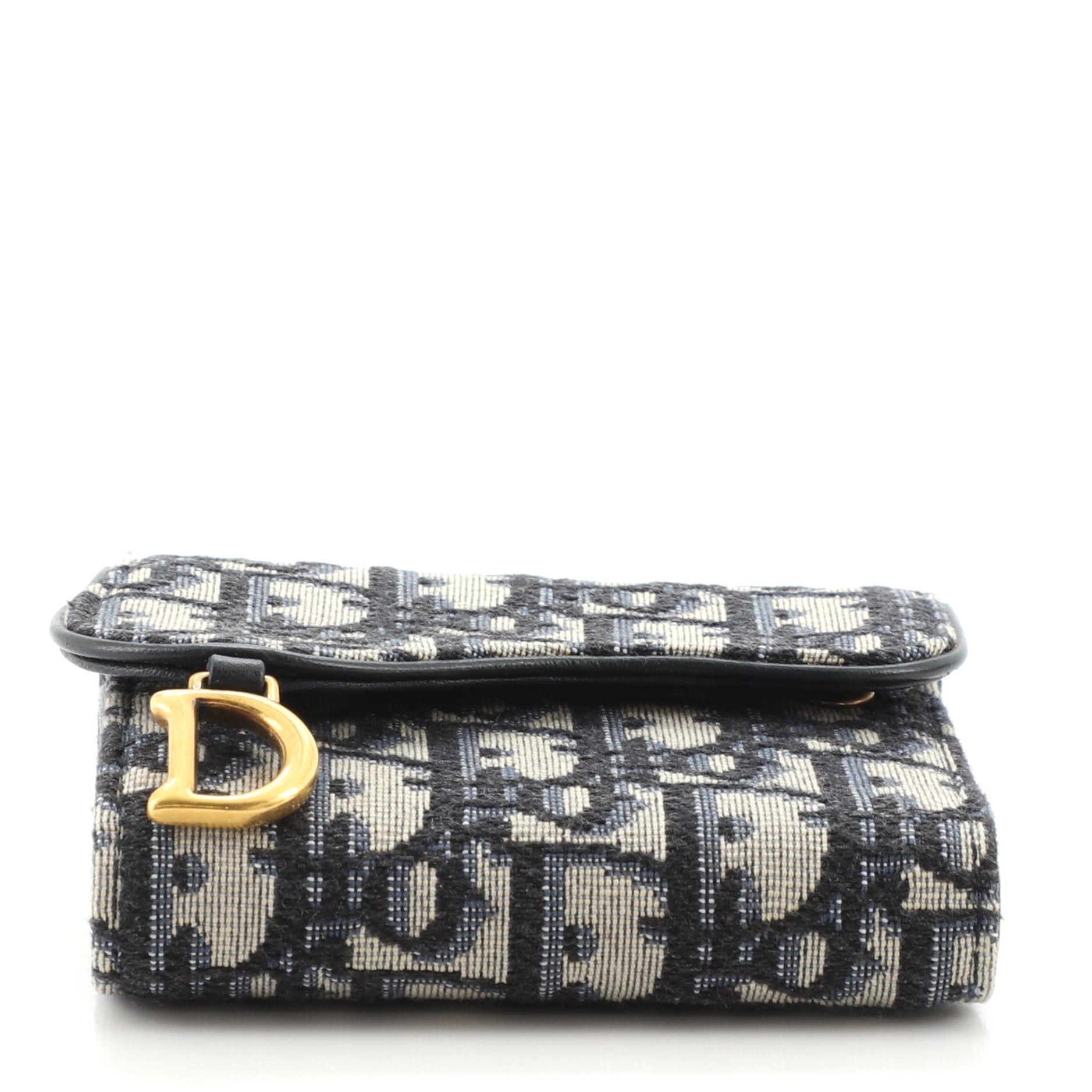 Saddle Flap Wallet Oblique Canvas Mini