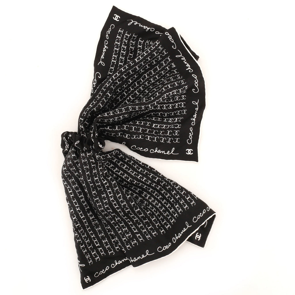Coco Paris Scrunchie and Scarf Set Printed Silk XS