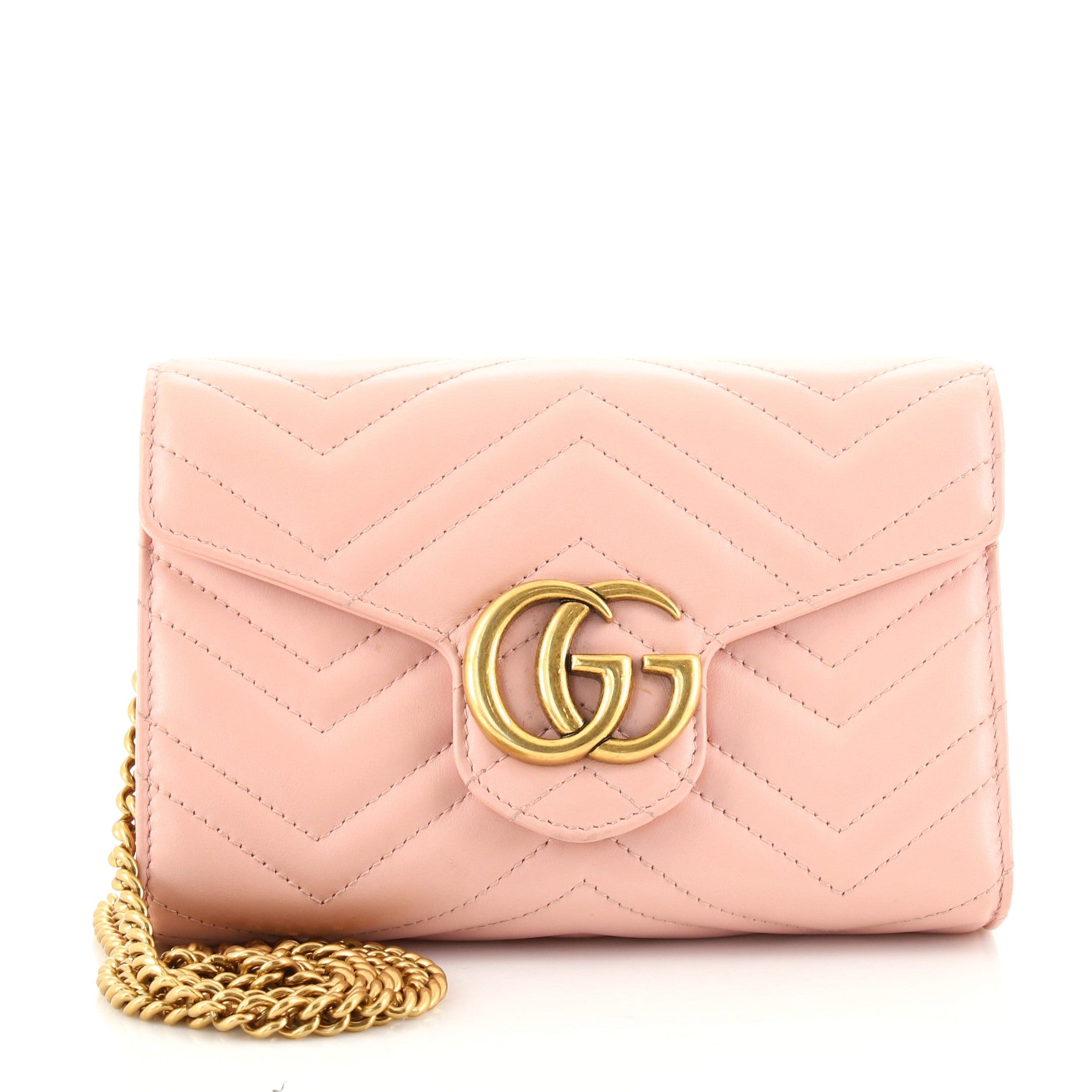 GG Marmont Chain Wallet Matelasse Leather Mini