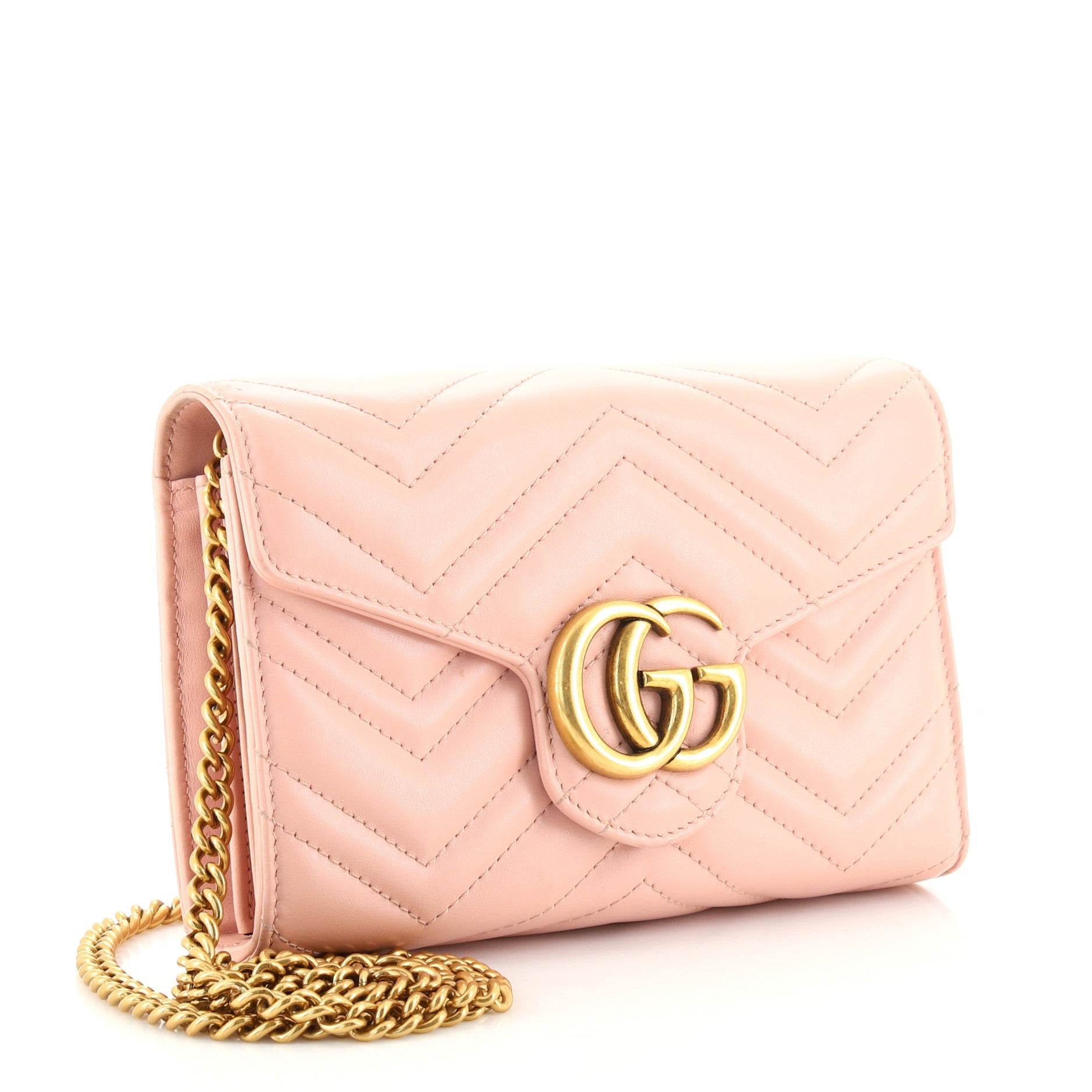 GG Marmont Chain Wallet Matelasse Leather Mini