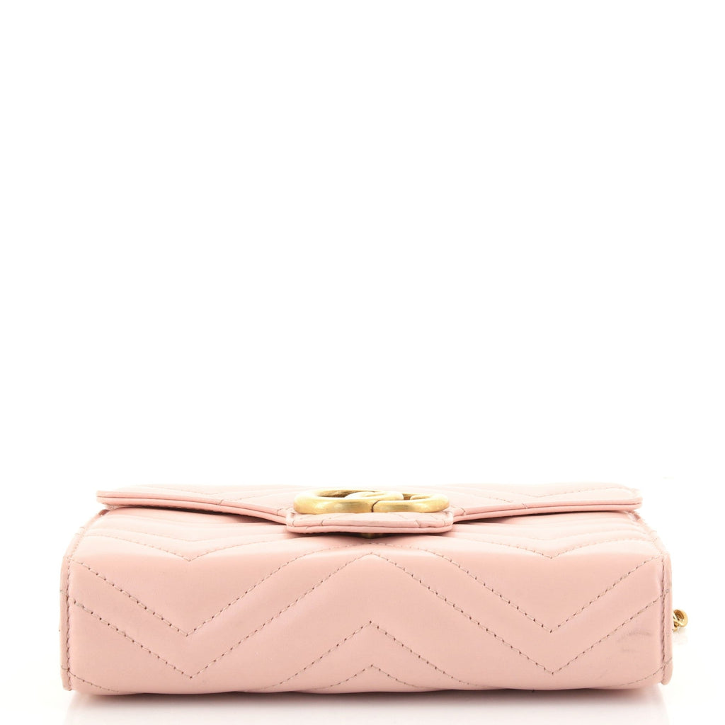 GG Marmont Chain Wallet Matelasse Leather Mini