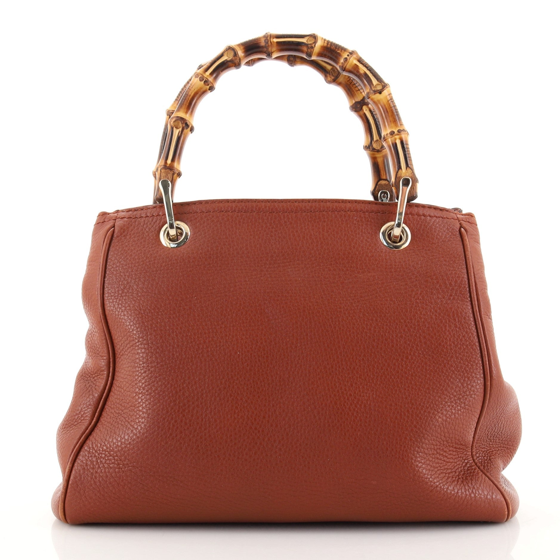 Bamboo Shopper Tote Leather Mini