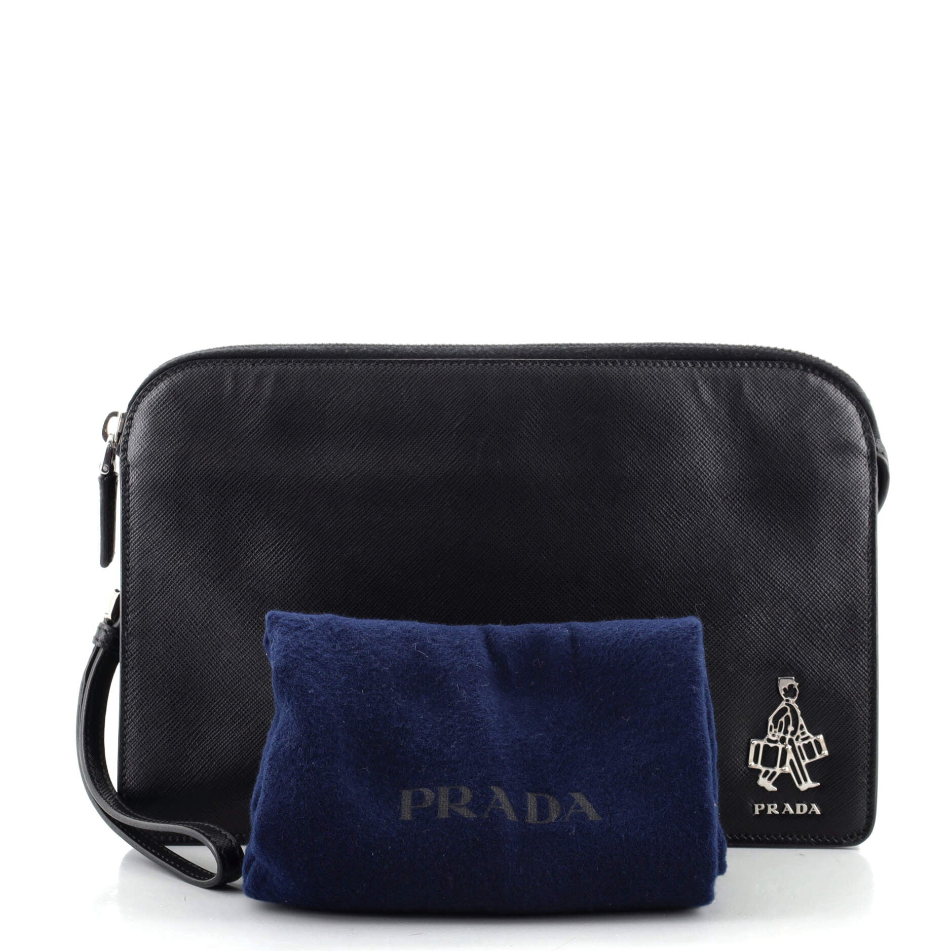 Wristlet Clutch Saffiano Leather Medium