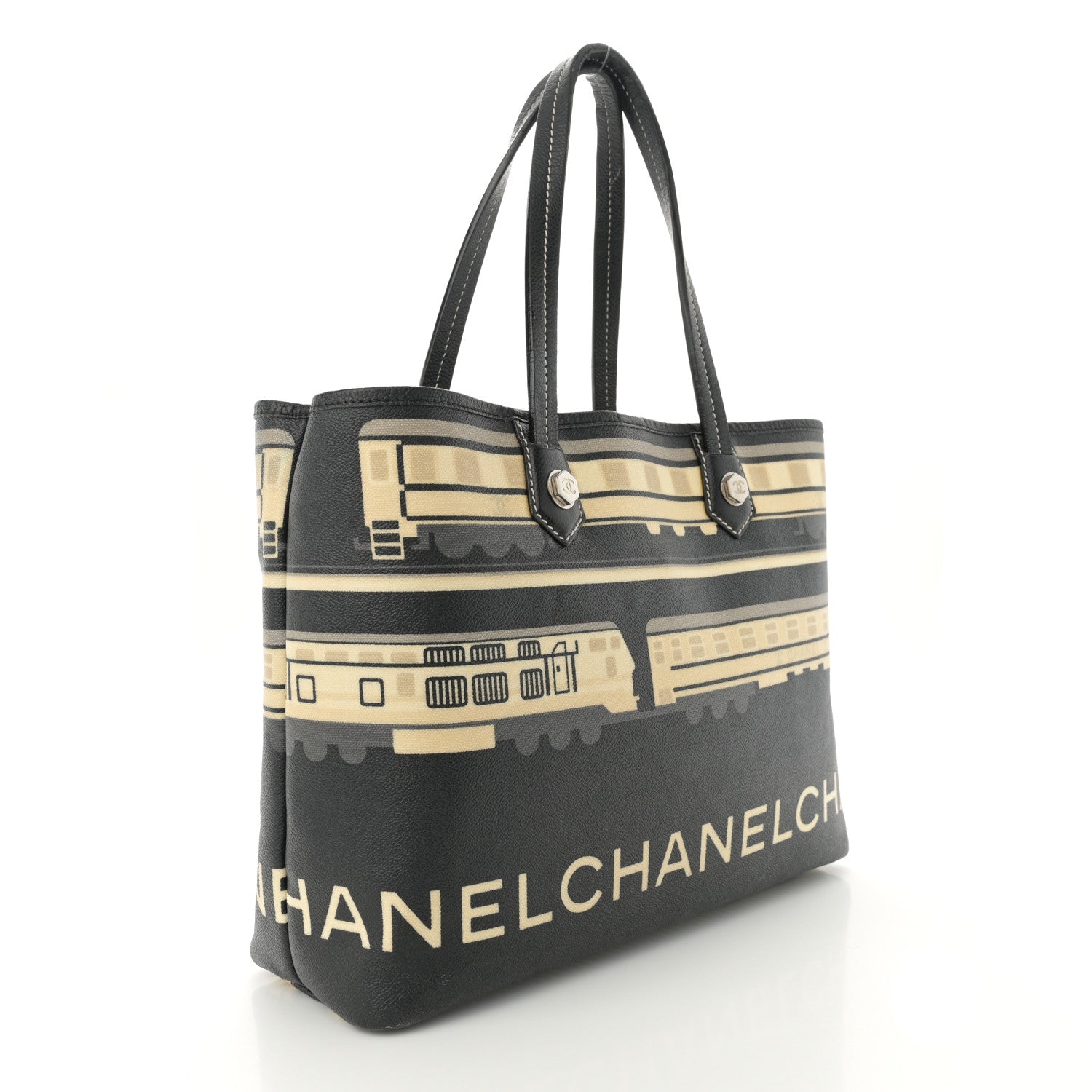 Coated Canvas Le Train Bag Black