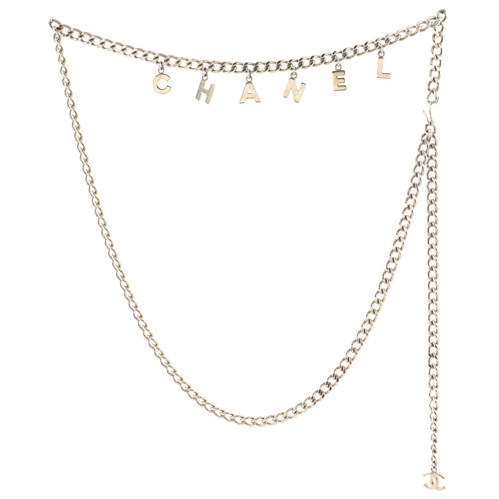 Logo Charm Chain Belt Metal 100
