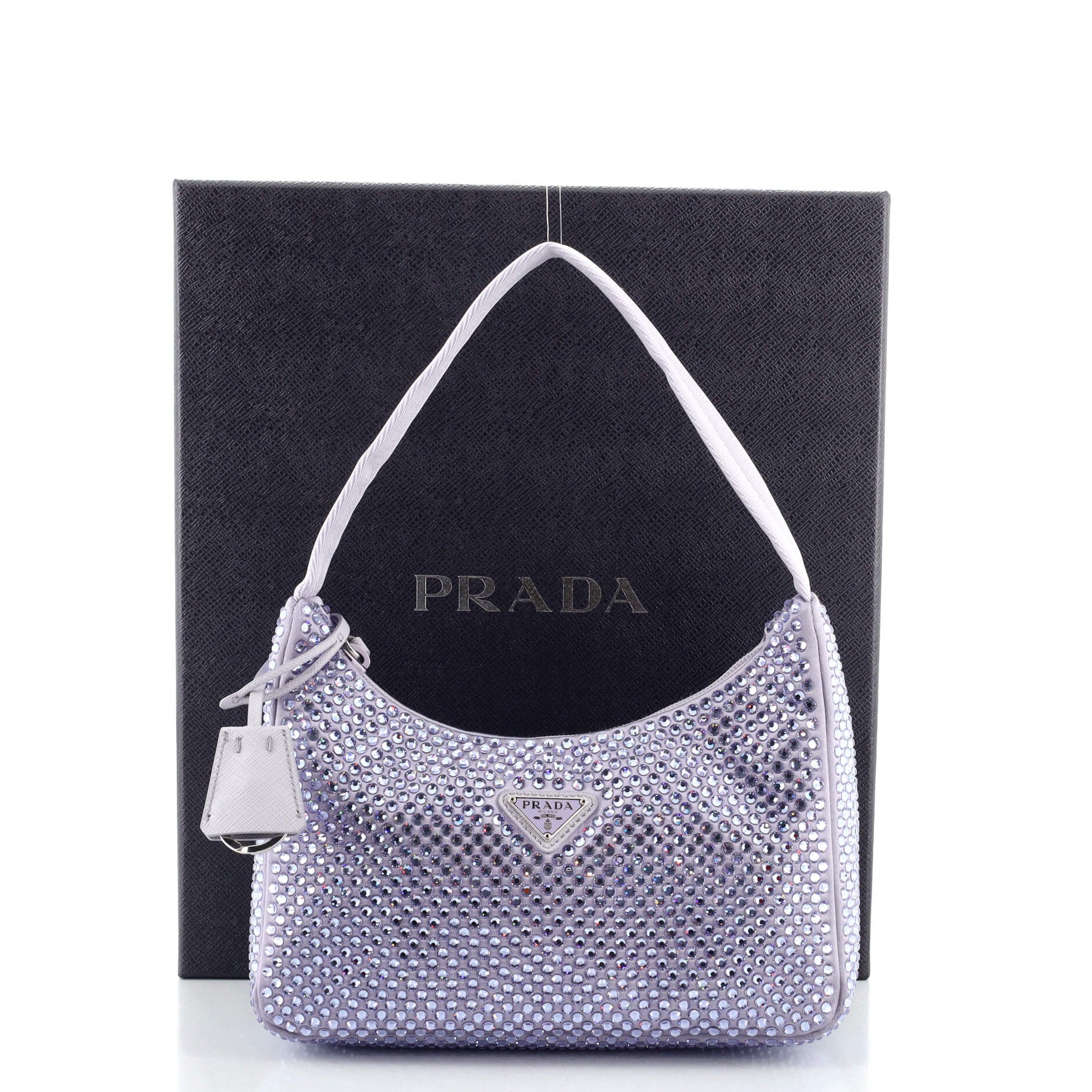 Re-Edition 2000 Hobo Crystal Embellished Satin Mini