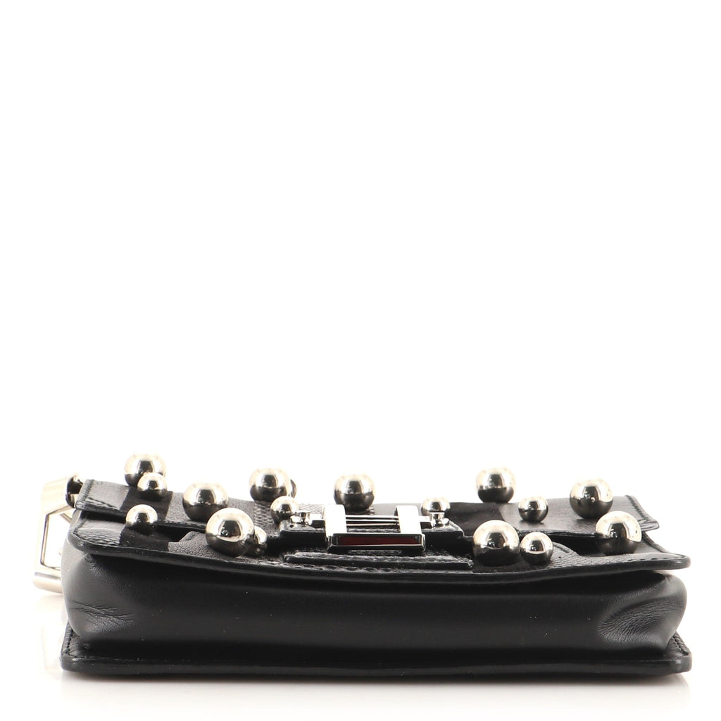 Hava Clutch Studded Mixed Media Small