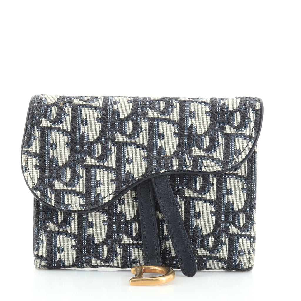 Saddle Flap Wallet Oblique Canvas Mini