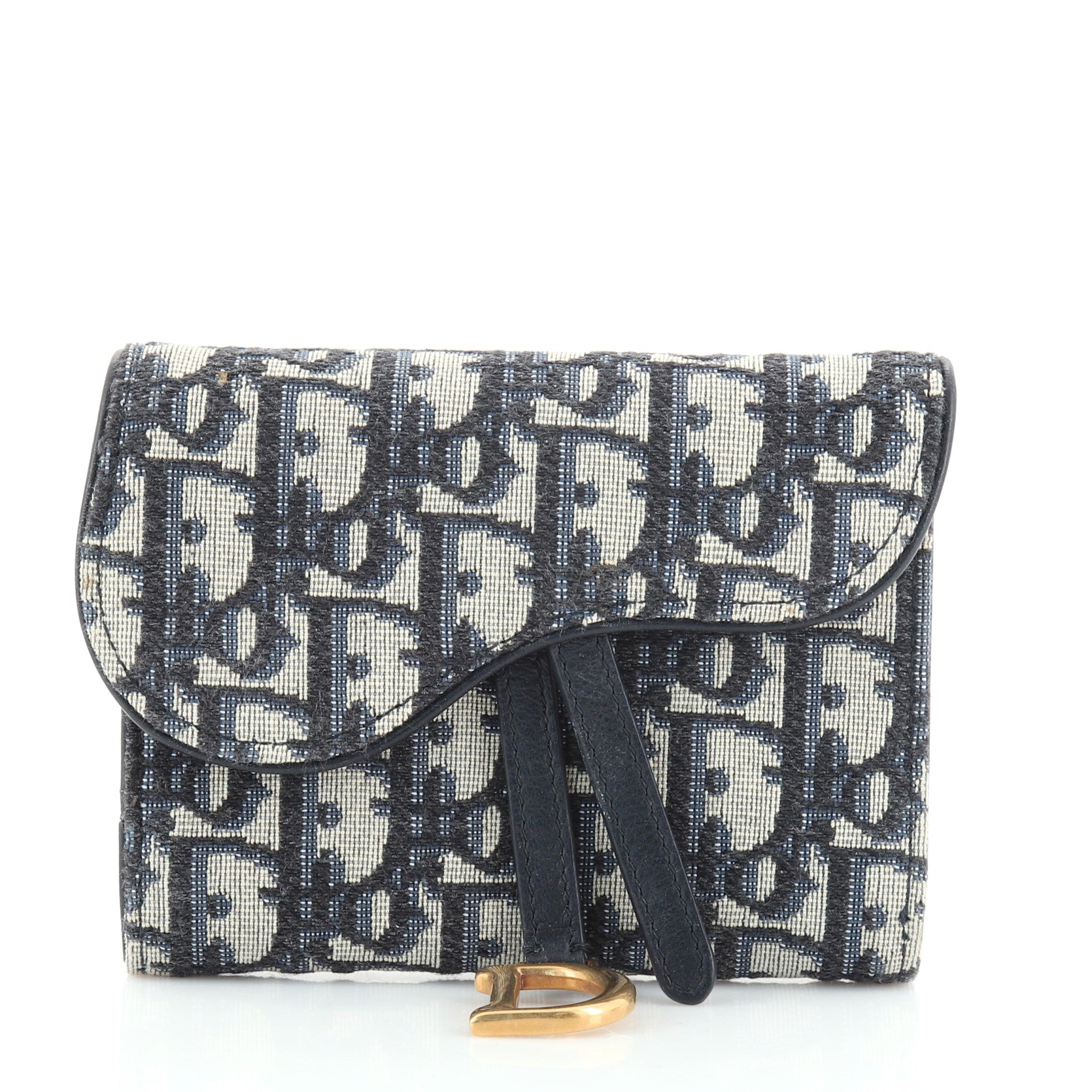 Saddle Flap Wallet Oblique Canvas Mini
