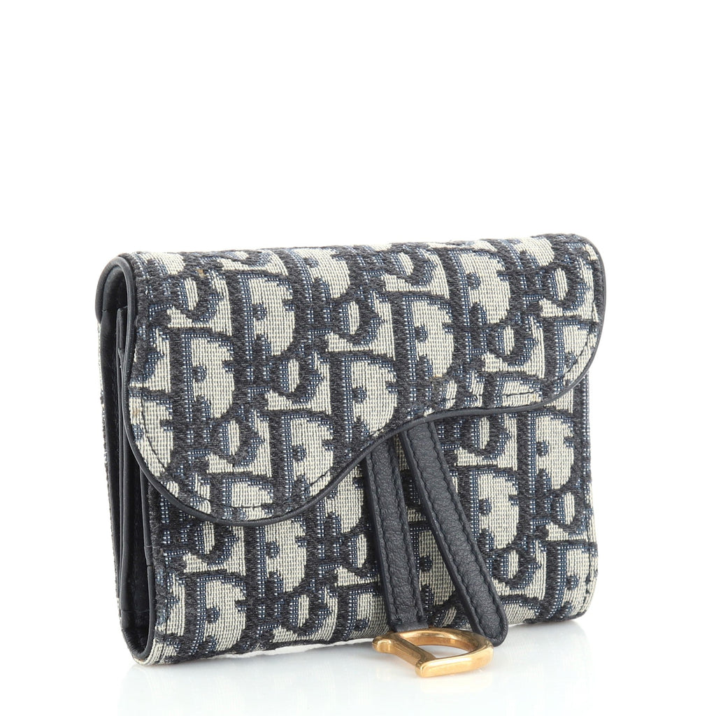 Saddle Flap Wallet Oblique Canvas Mini