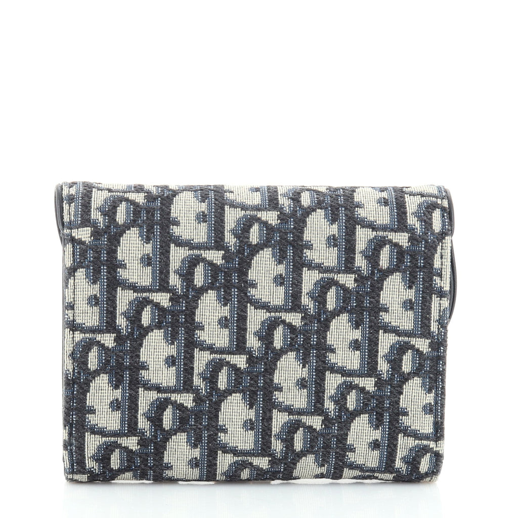 Saddle Flap Wallet Oblique Canvas Mini