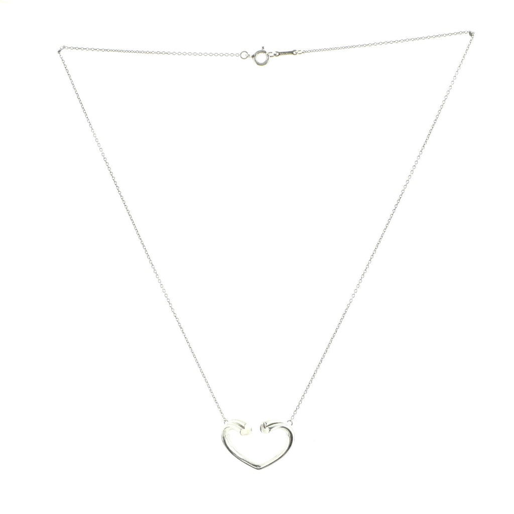 Paloma Picasso Tenderness Heart Pendant Necklace Sterling Silver