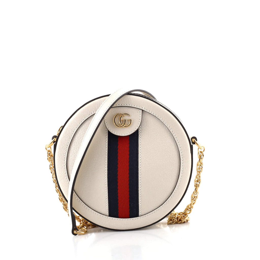 Ophidia Round Shoulder Bag Leather Mini