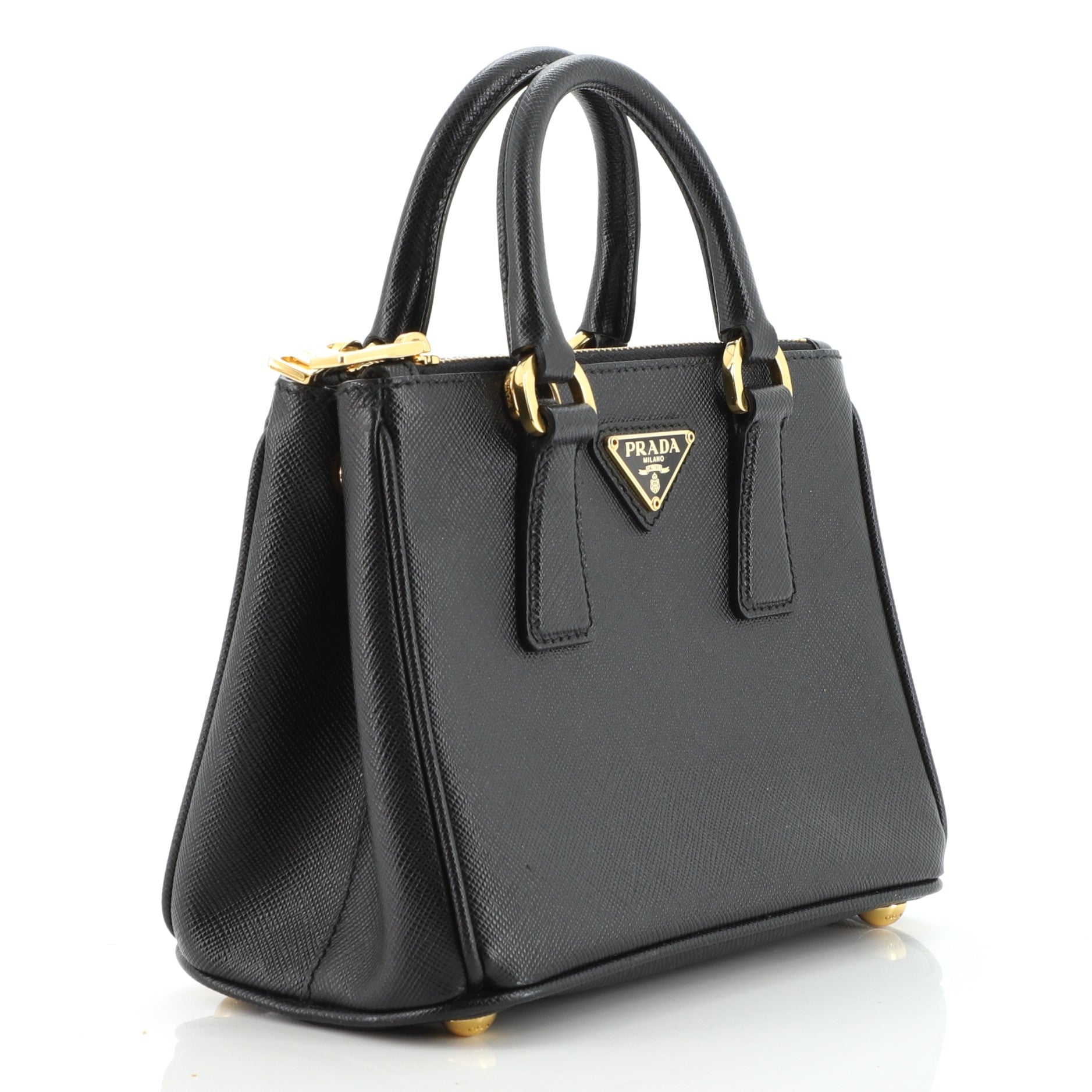Galleria Double Zip Tote Saffiano Leather Mini