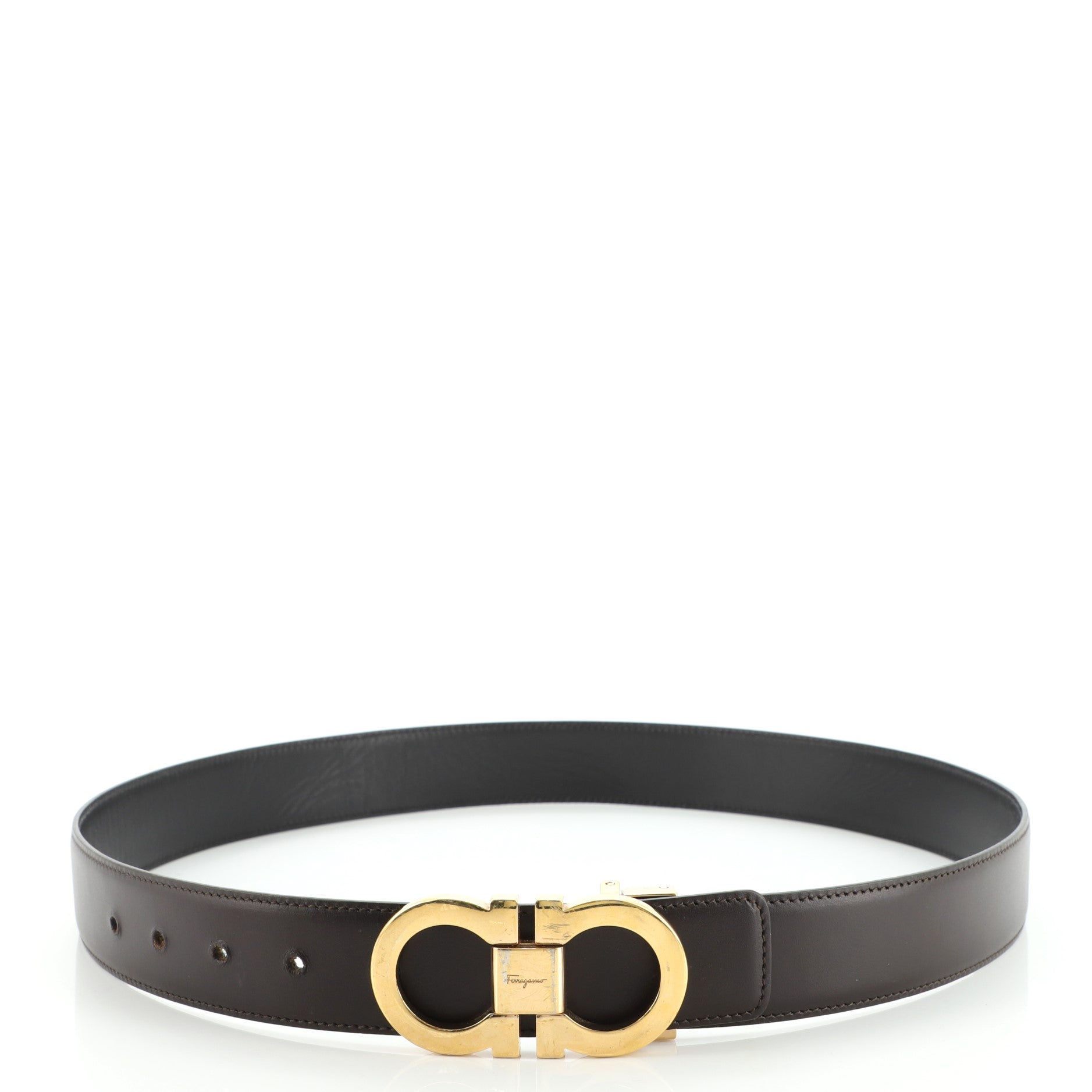 Gancini Reversible Belt Leather Wide 95